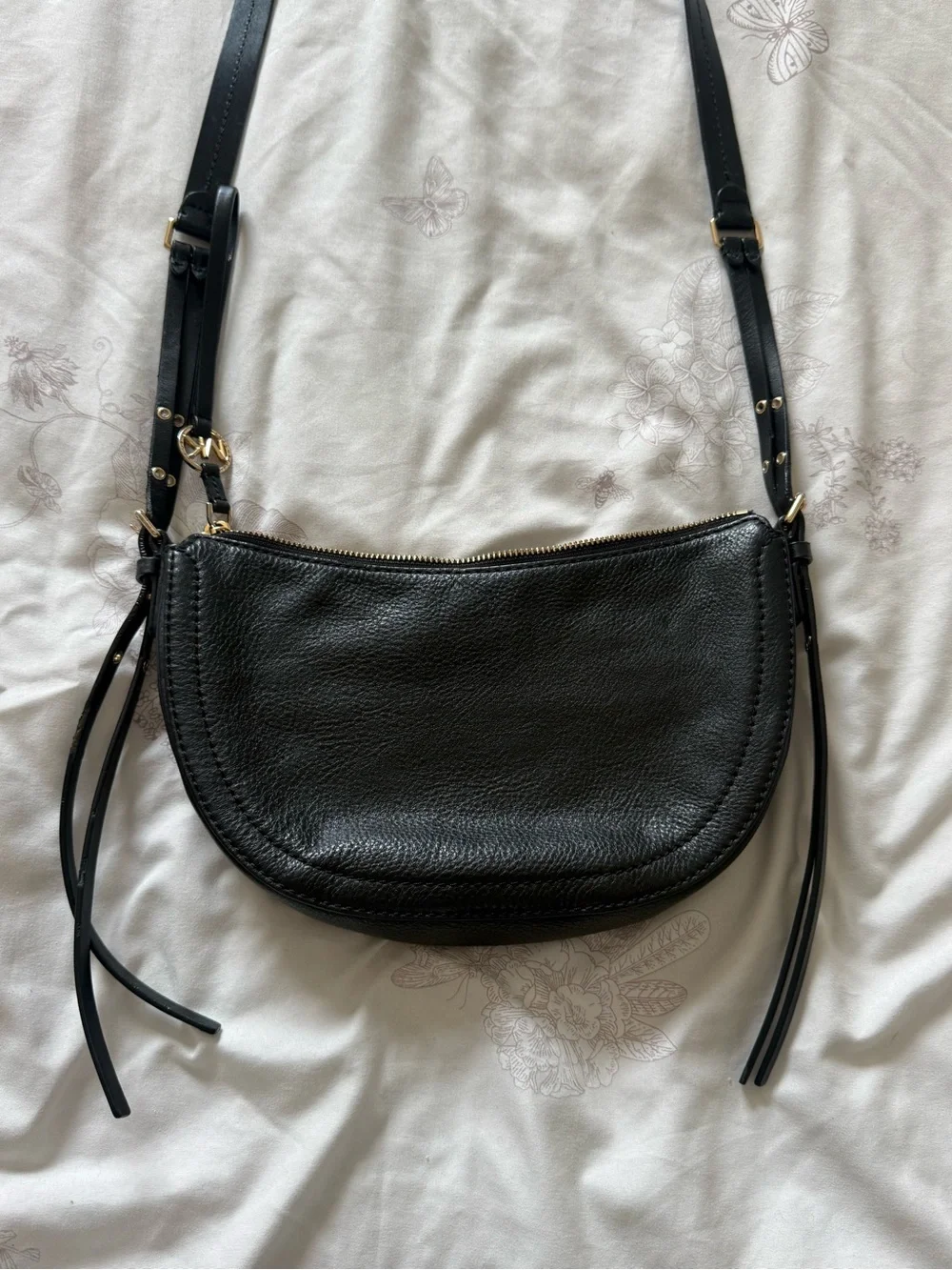 Michael Kors | Camden black pebbled messenger bag